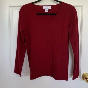 cashmere sweater - Magaschoni | Burgundy red  v-neck